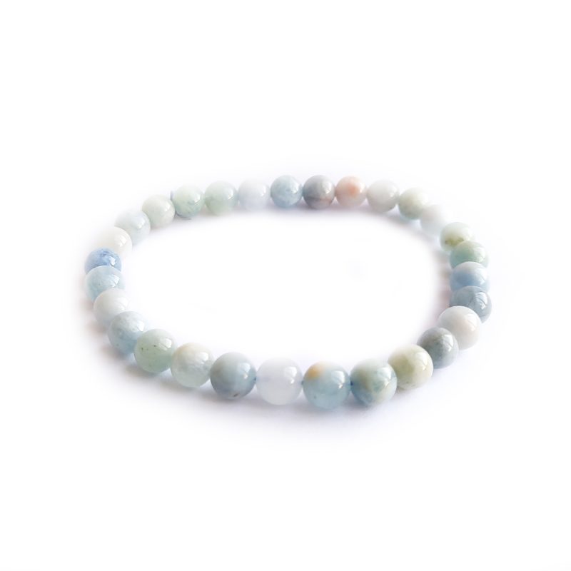 Pulseira de Água Marinha Rolada
