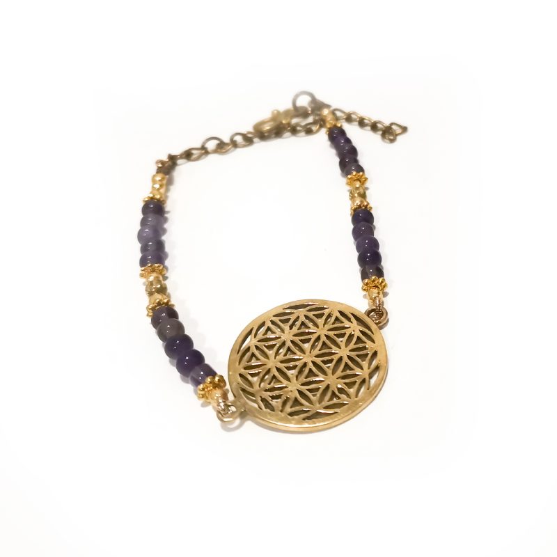 Pulseira Ametista - Flor da Vida