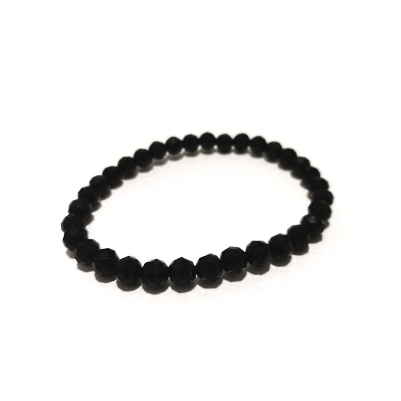 Pulseira Turmalina Negra Facetada