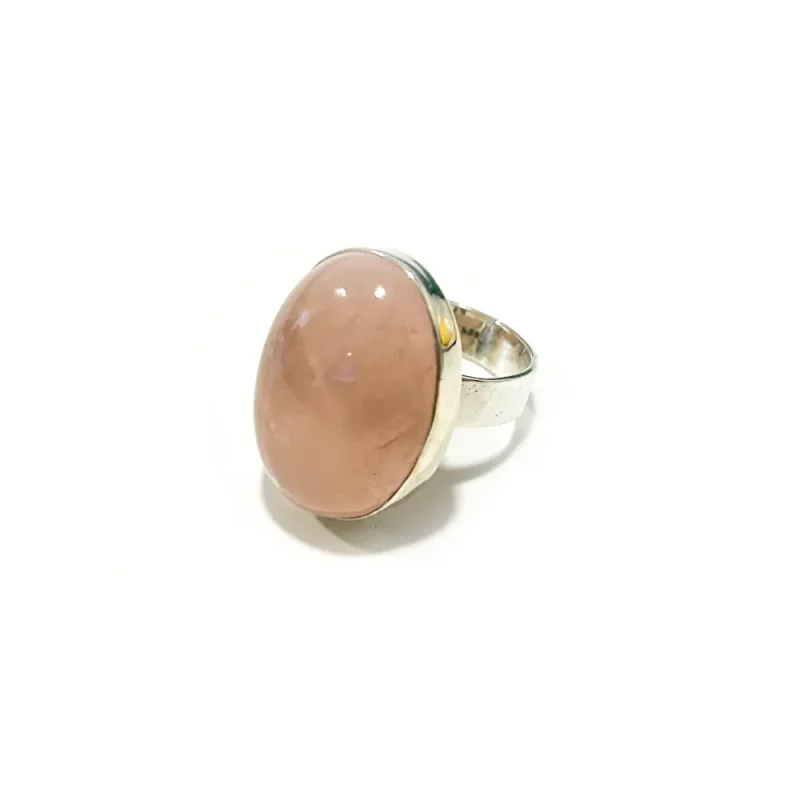 Anel Quartzo Rosa em Prata 925 (10,5gr)