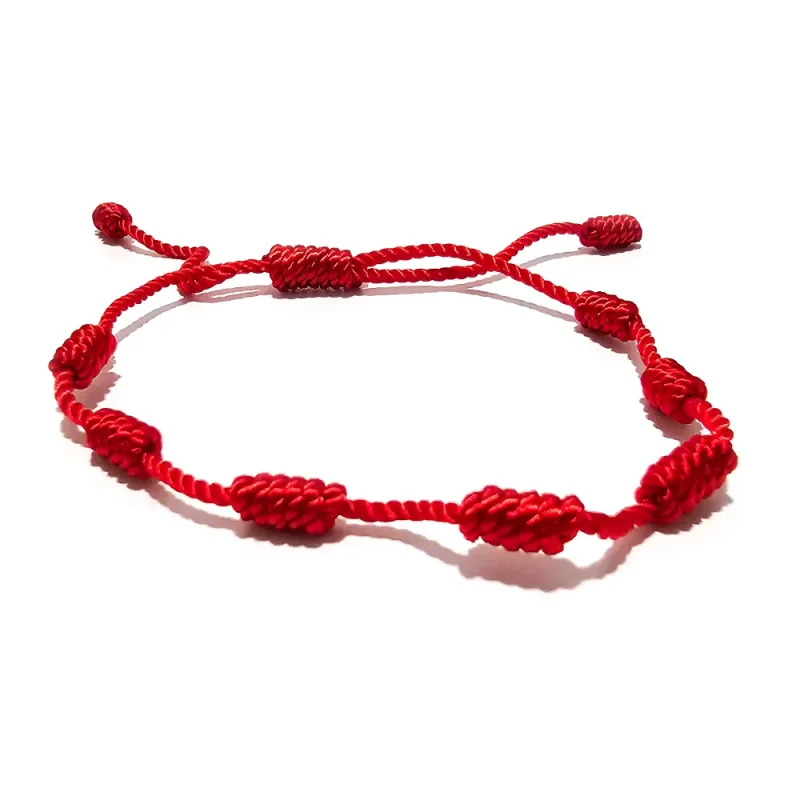 Pulseira dos 7 nós - Vermelha