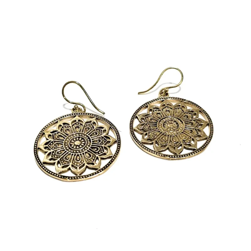 Brincos Mandala Dourados