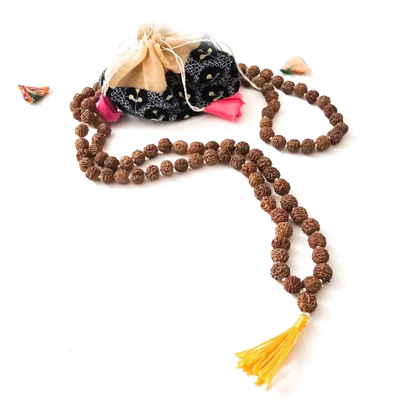 Japamala Rudraksha Castanha com Saco