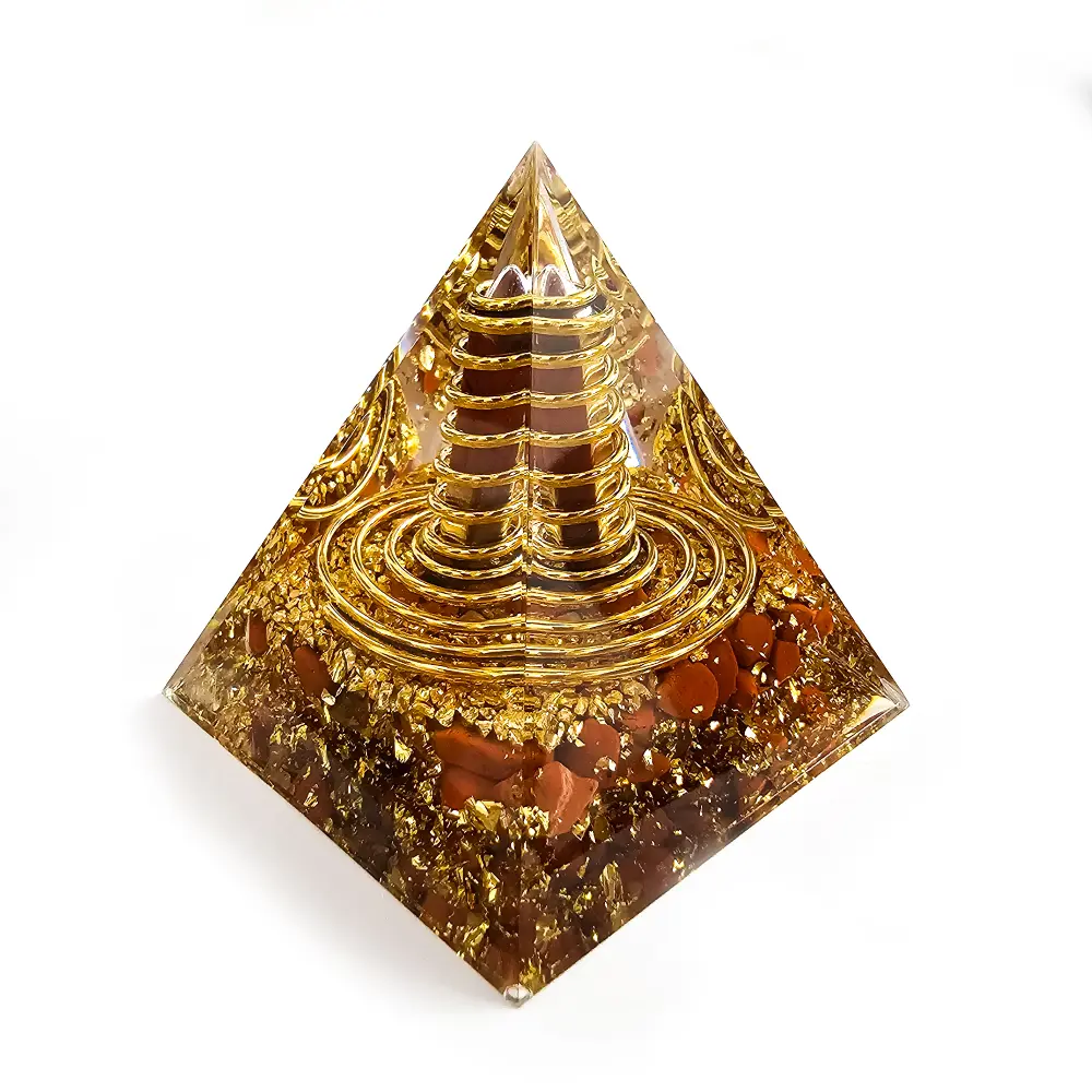 Orgonite com Ponta de Jaspe Vermelho