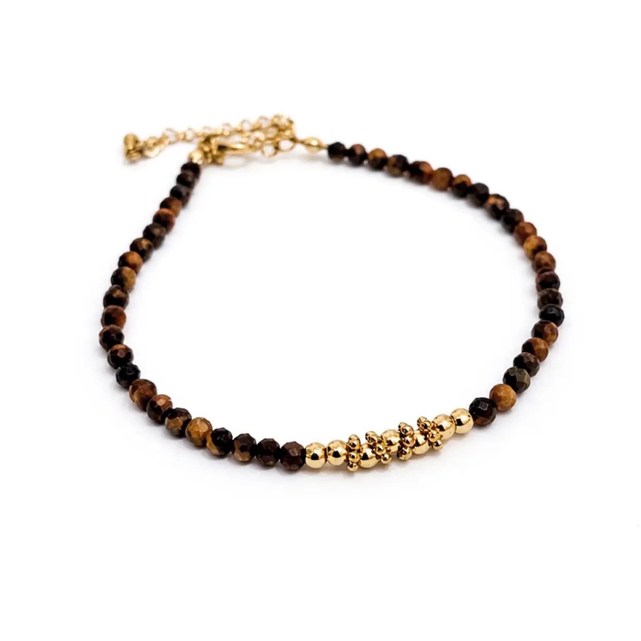 Pulseira Olho de Tigre Dourada