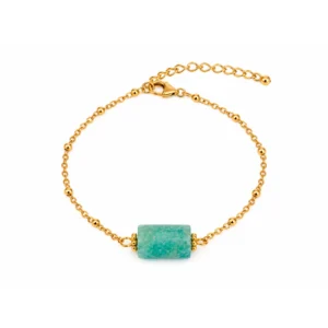 Pulseira Dourada com Amazonite A
